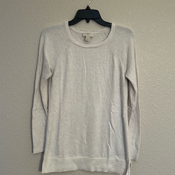 Loft long sweater, size medium in a crème color - Picture 1 of 4